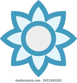 Blumenfarbiges Symbol Symbol Vektorgrafik Bild