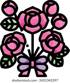Flower collorfull icon symbol vector image