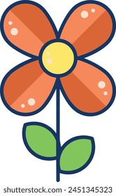 Flower collorfull icon symbol vector image