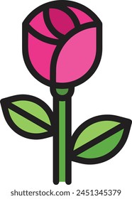 Blumenfarbiges Symbol Symbol Vektorgrafik Bild