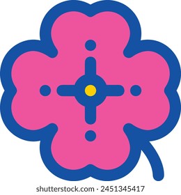 Icono de flor de color Imagen de Vector