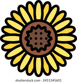 Icono de flor de color Imagen de Vector