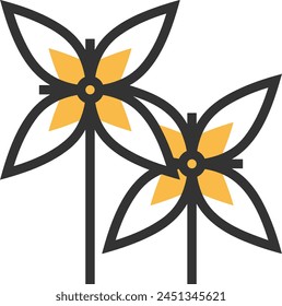Flower collorfull icon symbol vector image