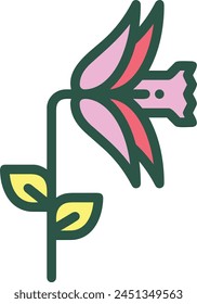 Icono de flor de color Imagen de Vector