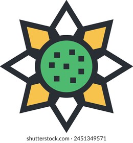 Flower collorfull icon symbol vector image