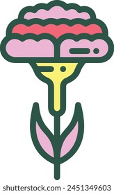 Flower collorfull icon symbol vector image