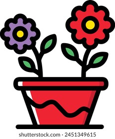 Flower collorfull icon symbol vector image