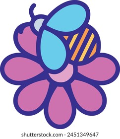 Flower collorfull icon symbol vector image