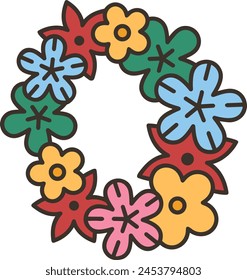 Icono de flor de color Imagen de Vector