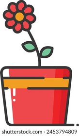 Icono de flor de color Imagen de Vector