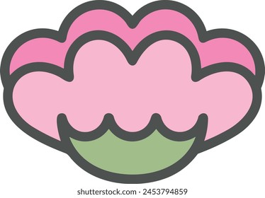 Icono de flor de color Imagen de Vector