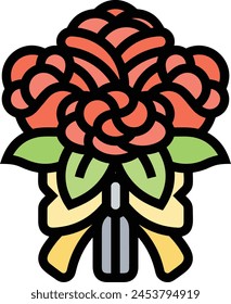 Flower collorfull icon symbol vector image