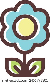 Flower collorfull icon symbol vector image