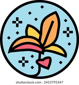 Flower collorfull icon symbol vector image