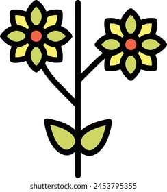 Flower collorfull icon symbol vector image