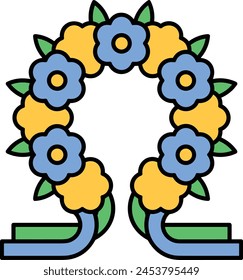 Flower collorfull icon symbol vector image