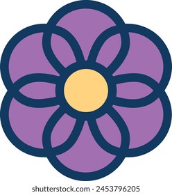 Flower collorfull icon symbol vector image