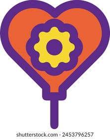 Flower collorfull icon symbol vector image