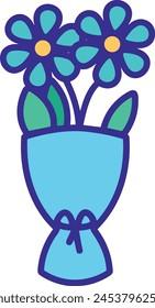 Icono de flor de color Imagen de Vector