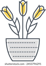 Flower collorfull icon symbol vector image