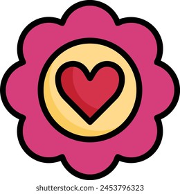 Icono de flor de color Imagen de Vector
