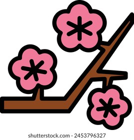 Icono de flor de color Imagen de Vector