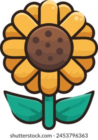 Flower collorfull icon symbol vector image