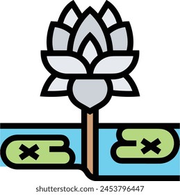 Icono de flor de color Imagen de Vector
