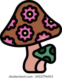 Icono de flor de color Imagen de Vector