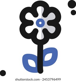 Icono de flor de color Imagen de Vector
