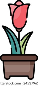 Flower collorfull icon symbol vector image