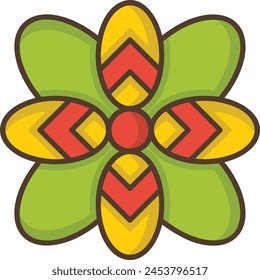 Flower collorfull icon symbol vector image