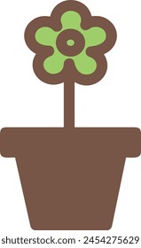 Icono de flor de color Imagen de Vector