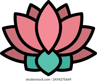 Flower collorfull icon symbol vector image