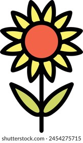 Flower collorfull icon symbol vector image