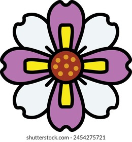 Flower collorfull icon symbol vector image