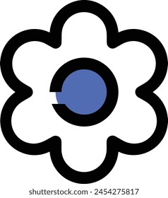 Flower collorfull icon symbol vector image