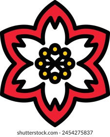Flower collorfull icon symbol vector image