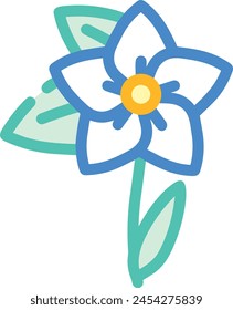 Flower collorfull icon symbol vector image