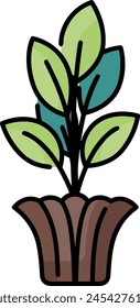 Icono de flor de color Imagen de Vector