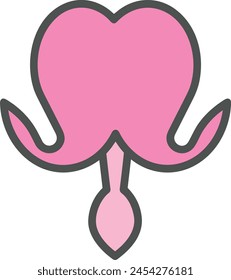 Icono de flor de color Imagen de Vector