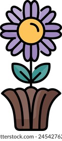 Flower collorfull icon symbol vector image