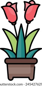 Flower collorfull icon symbol vector image