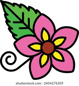 Flower collorfull icon symbol vector image