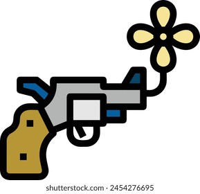 Blumenfarbiges Symbol Symbol Vektorgrafik Bild