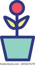 Flower collorfull icon symbol vector image