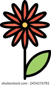 Flower collorfull icon symbol vector image