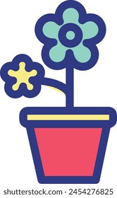 Flower collorfull icon symbol vector image