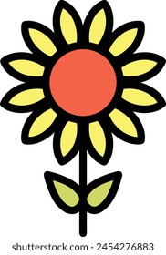 Flower collorfull icon symbol vector image