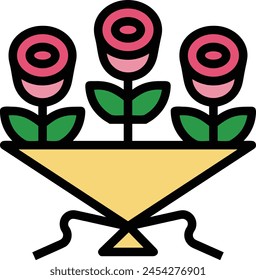 Flower collorfull icon symbol vector image